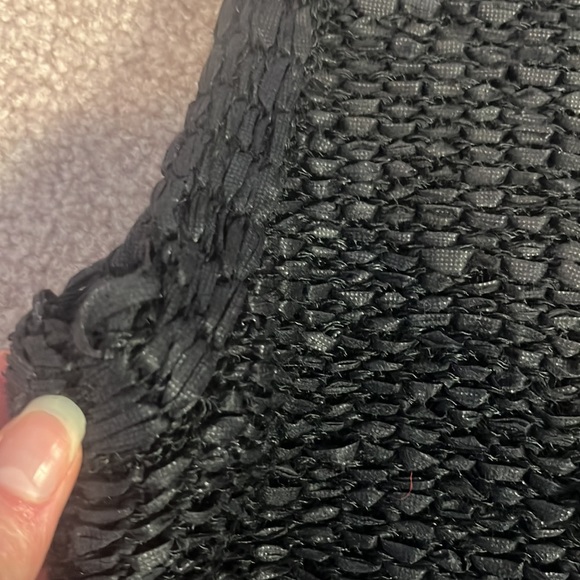 club Monaco black fringe tank top - Picture 5 of 5